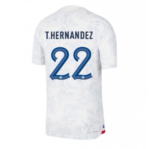 Moški Nogometni dresi Francija Theo Hernandez #22 Gostujoči SP 2022 Kratek Rokav